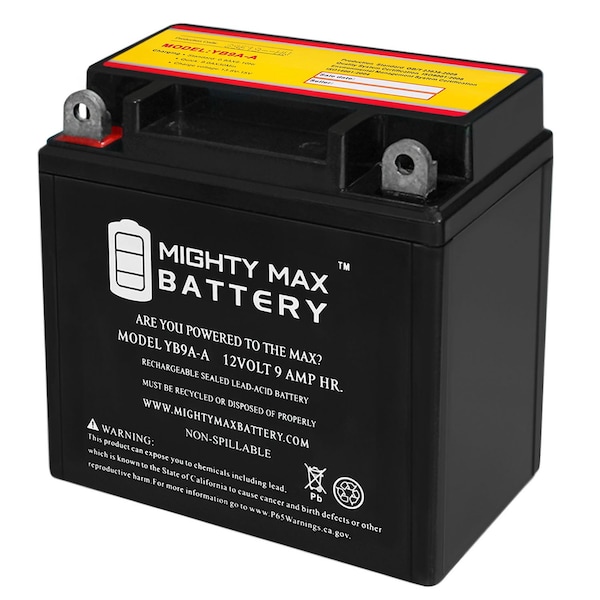 Mighty Max Battery YB9A-A 12V 9AH 130 CCA Replacement Battery for Origin Or9a-a MAX3946694 - main